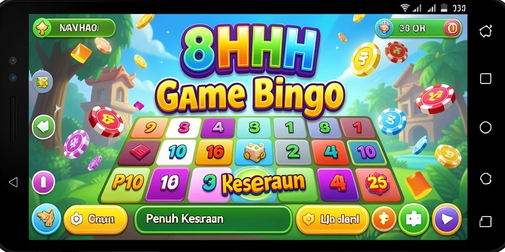 Tampilan gameplay 8HHH yang menarik saat bermain Bingo.