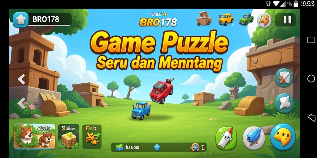 Tampilan gameplay menyenangkan dalam BRO178 dengan berbagai teka-teki.