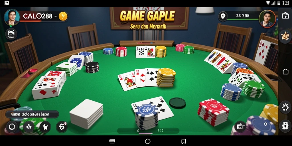 Screenshot gameplay Gaple yang menarik dan interaktif.