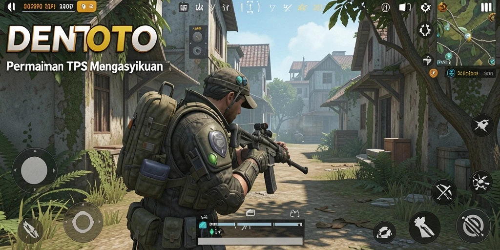 Tampilan gameplay DENTOTO menampilkan aksi pertempuran yang mendebarkan.