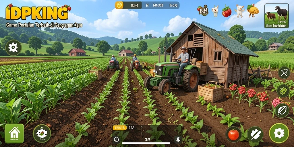 Tampilan menawan dari gameplay pertanian IDPKING yang memukau.