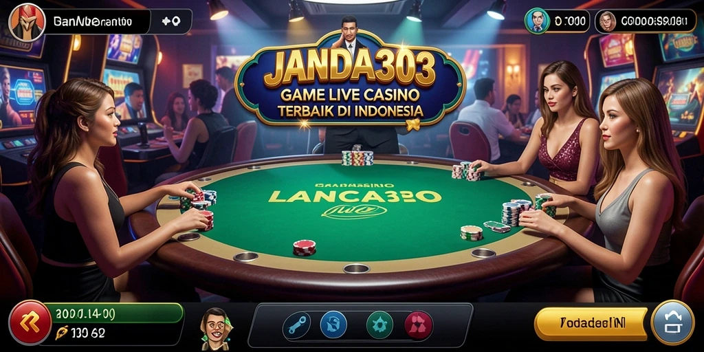 Tampilan antarmuka <strong>JANDA303</strong> yang menarik dan gameplay Live Casino yang seru.