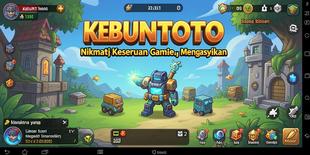 Gameplay KEBUNTOTO yang mengasyikkan dan penuh warna.