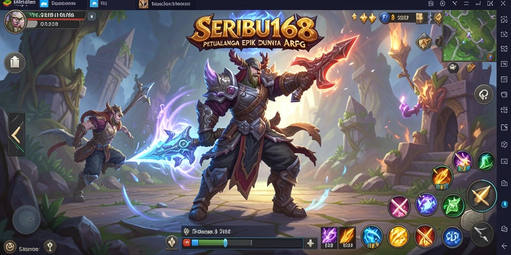 Tangkapan layar SERIBU168 menunjukkan aksi seru dalam gameplay ARPG.