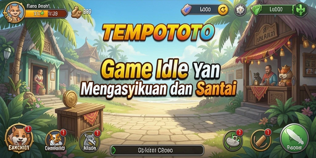 Tampilan gameplay TEMPOTOTO yang santai dan menghibur.
