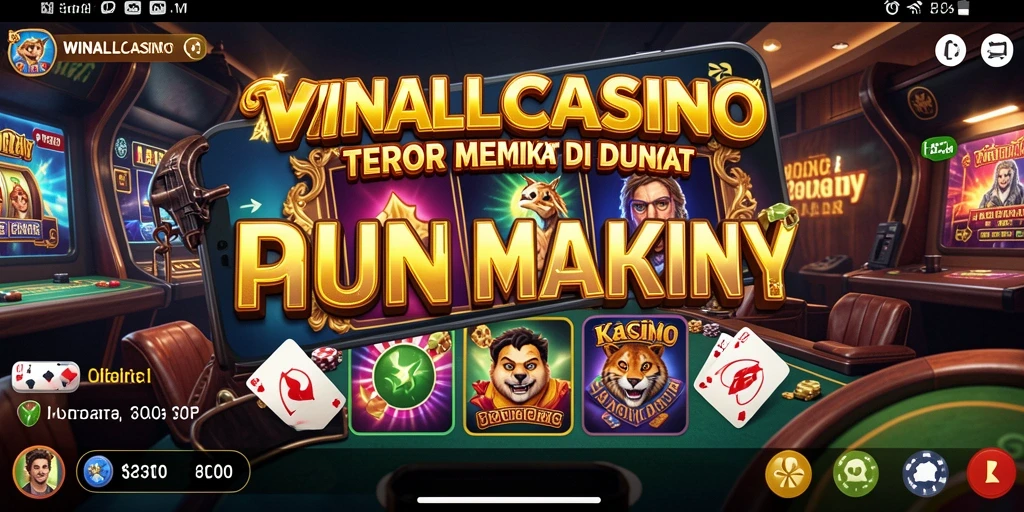 Screenshot gameplay WINALLCASINO menampilkan suasana kasino yang menyeramkan.